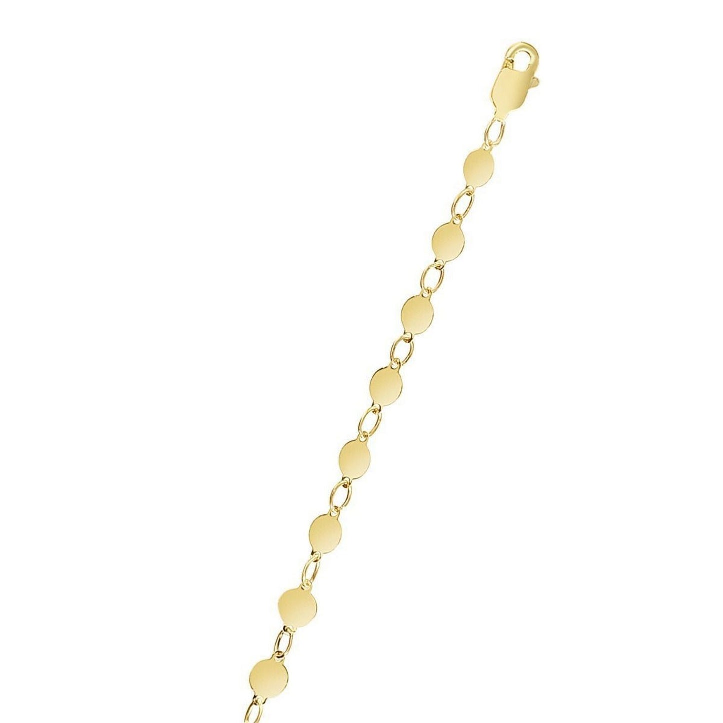 14k Yellow Gold Necklace with Polished Circles