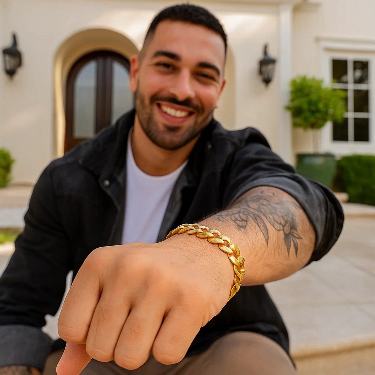 14k Yellow Gold Solid Curb Bracelet (12.18 mm)