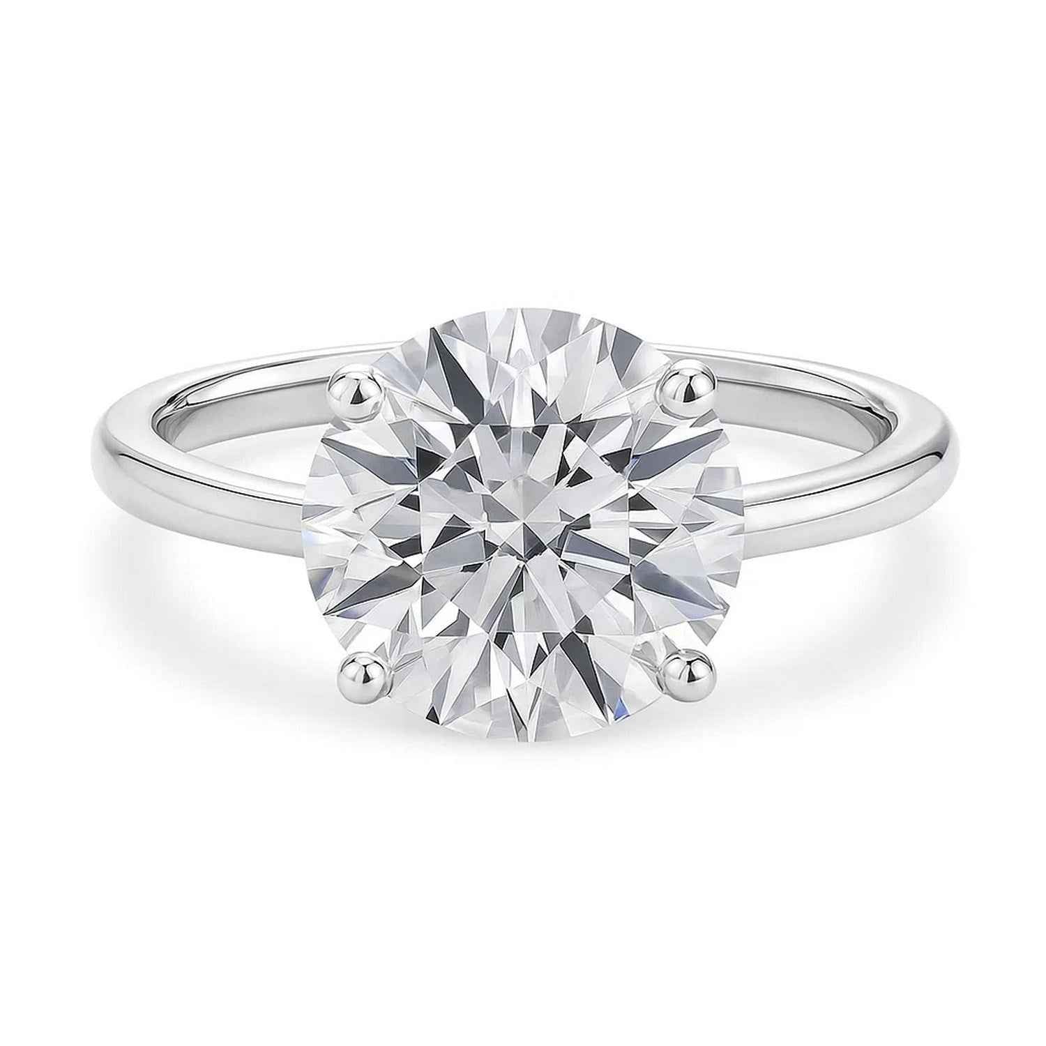 10k white gold ring set with lab-grown diamonds