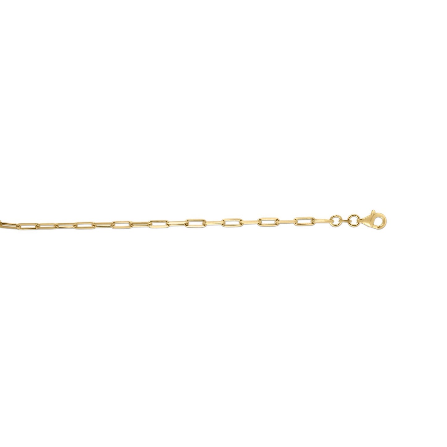 Sterling Silver Gold Plated Paperclip Anklet