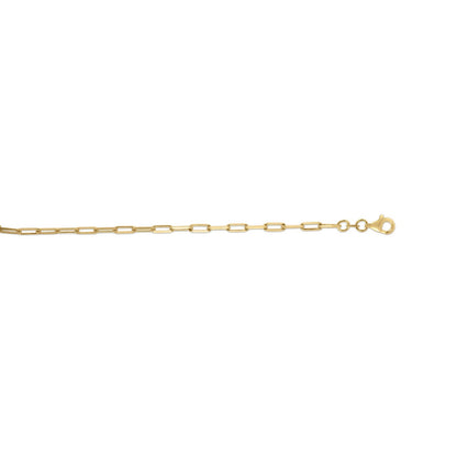 Sterling Silver Gold Plated Paperclip Anklet