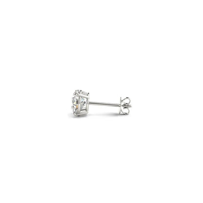 1 cttw Certified IGI Lab Grown Round Diamond Stud Earrings 14k White Gold(G/VS2) - Peelerie