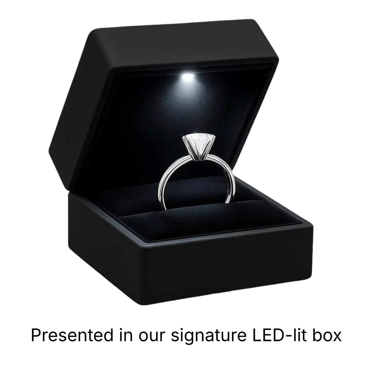 1 1/2 Carat Emerald Lab Grown IGI G/VS1 Diamond Solitaire Ring in 10K White Gold - Peelerie