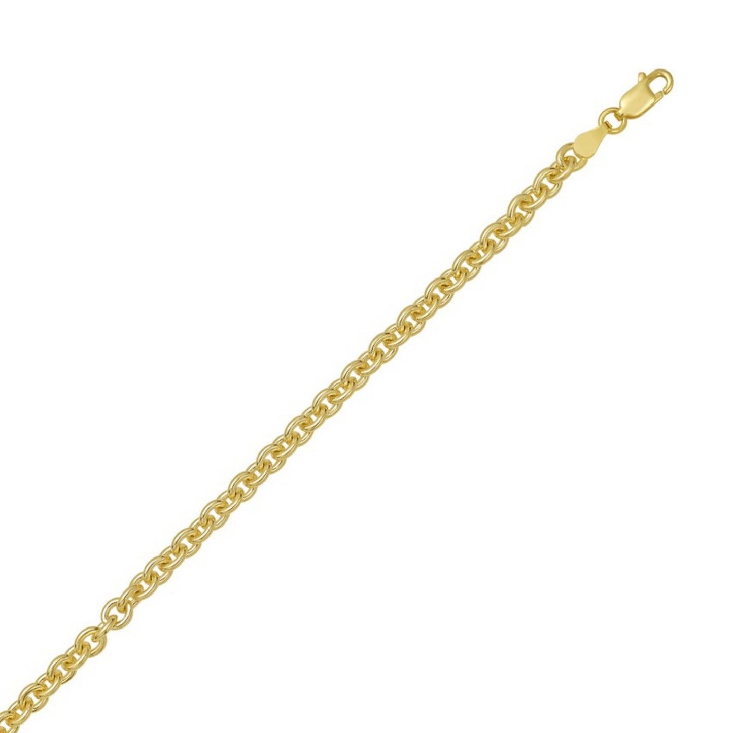Sterling Silver Gold Plated Rolo Chain (4.70 mm)