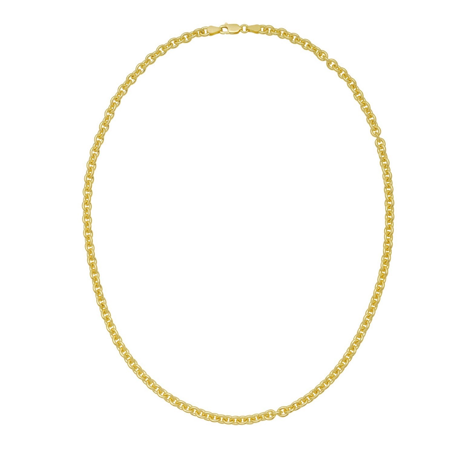 Sterling silver, gold plated chain