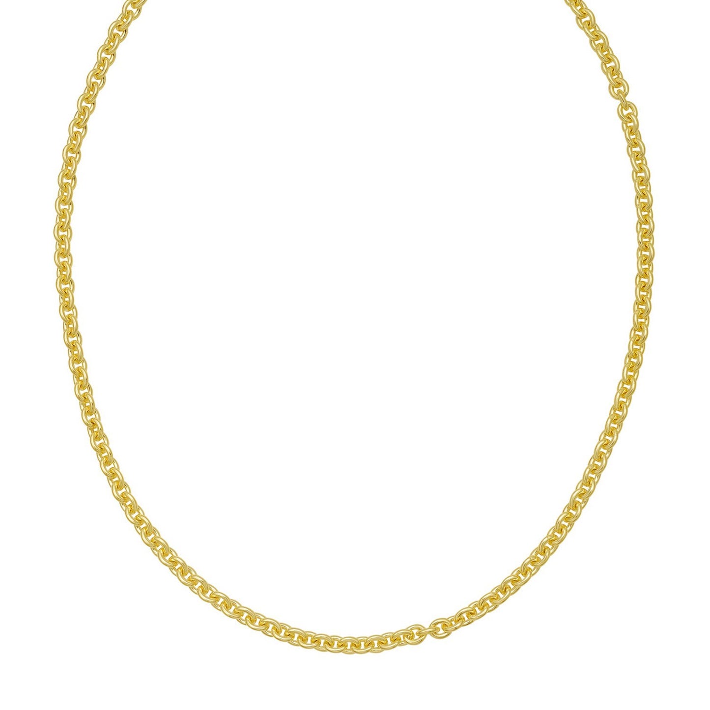 Sterling Silver Gold Plated Rolo Chain (4.70 mm)