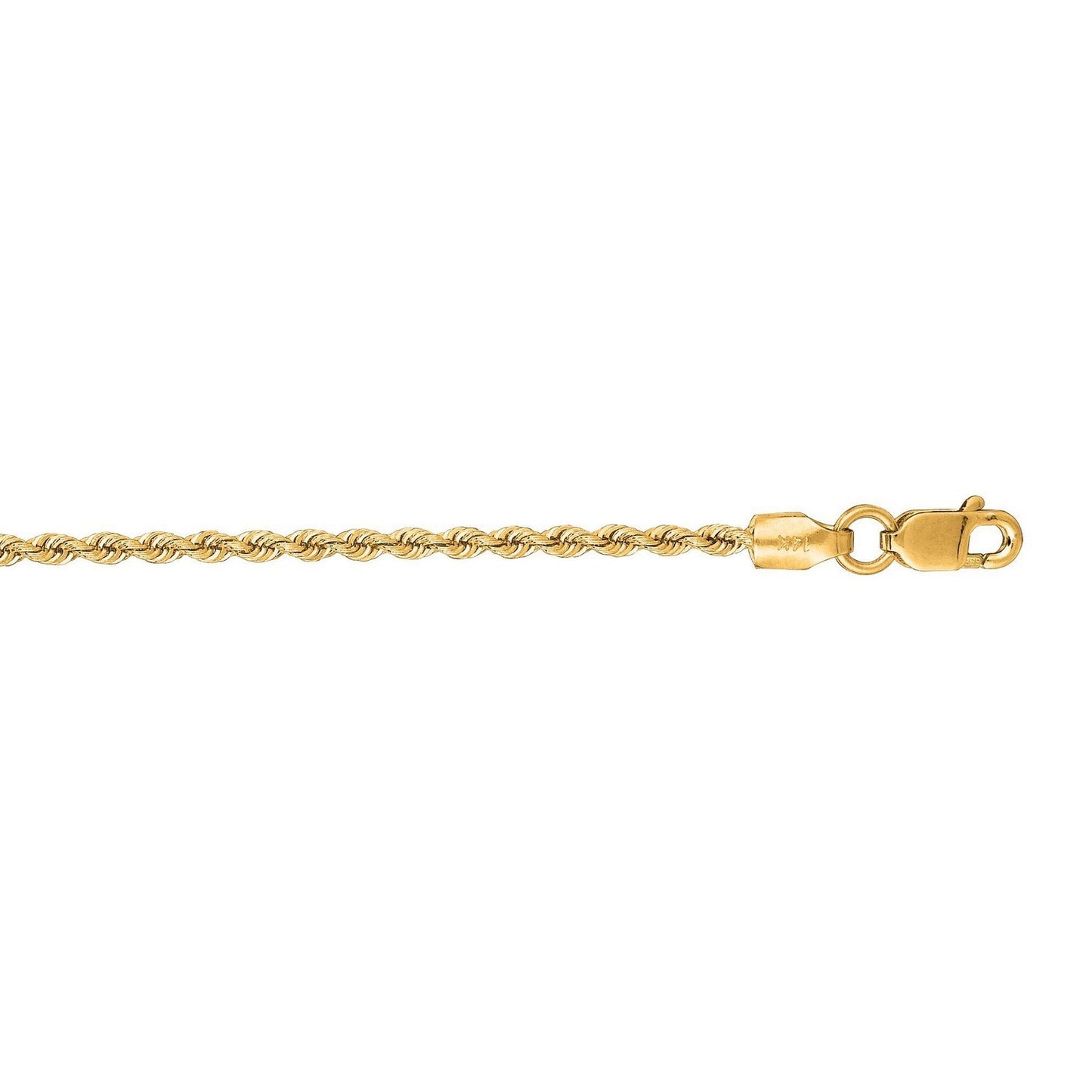 14k Yellow Gold Solid Rope Chain (1.50 mm) in a sleek high-contrast midnight luxury editorial style