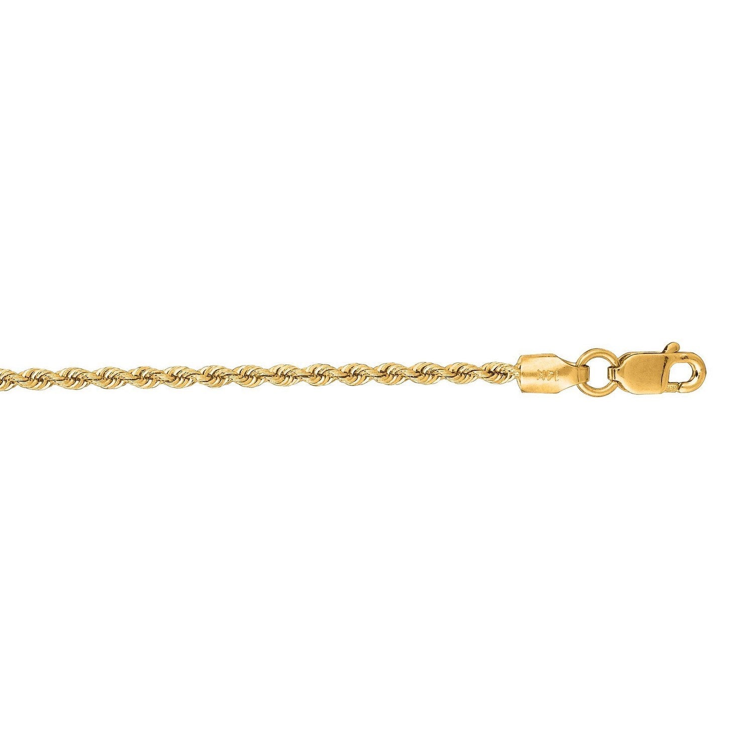 14k Yellow Gold Solid Rope Chain (1.50 mm) in a sleek high-contrast midnight luxury editorial style