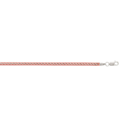 Sterling Silver Two Tone Snake Chain Inspired Anklet