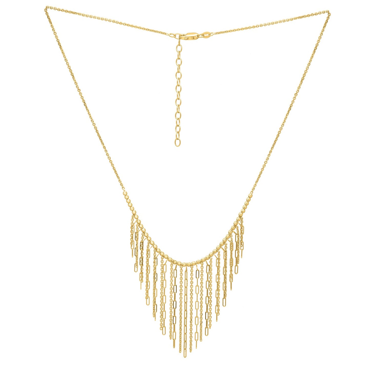 Graduated Fringe Necklace in 14K Yellow Gold