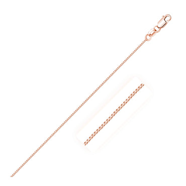 14k Rose Gold Classic Box Chain (0.60 mm) - Peelerie