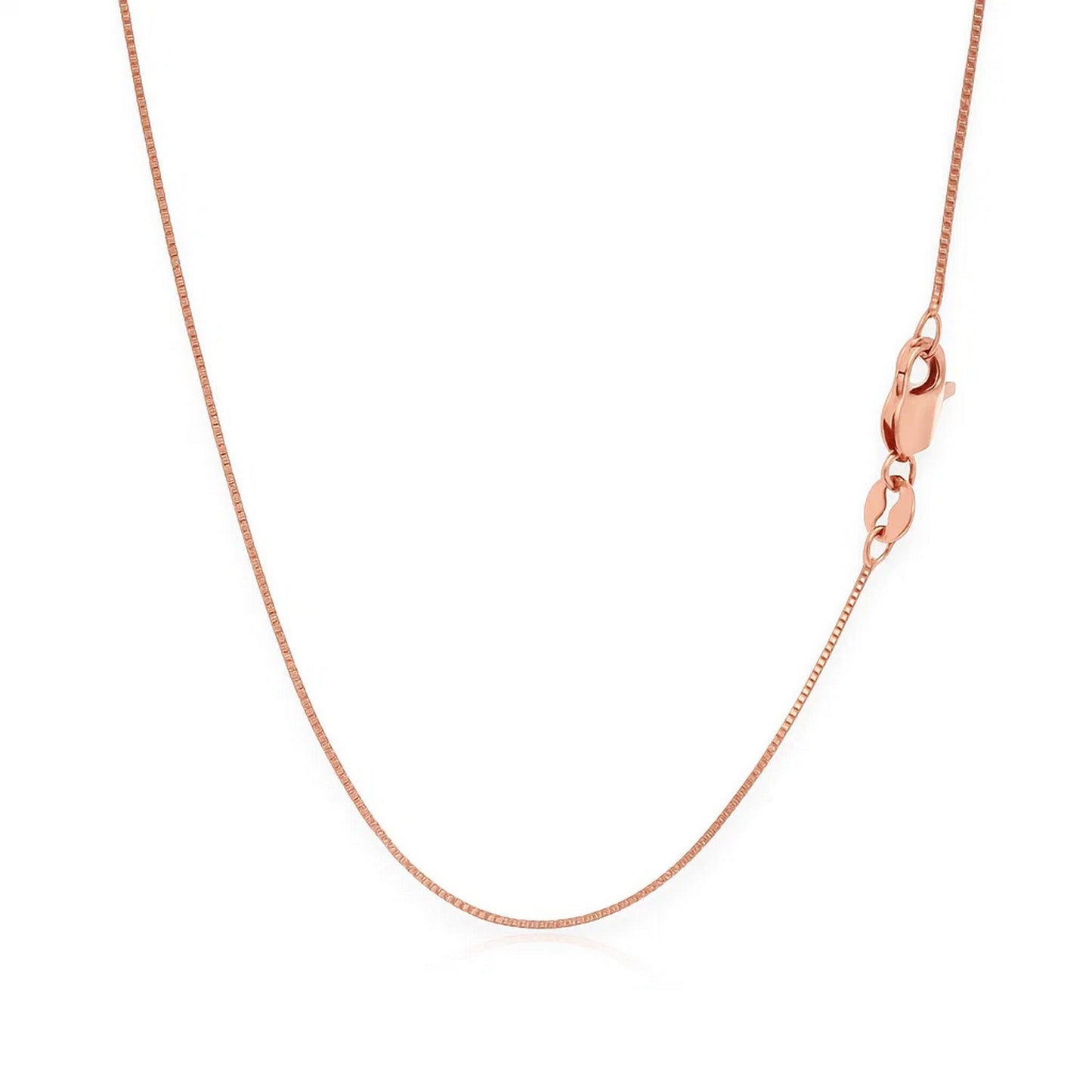 14k Rose Gold Classic Box Chain (0.60 mm)