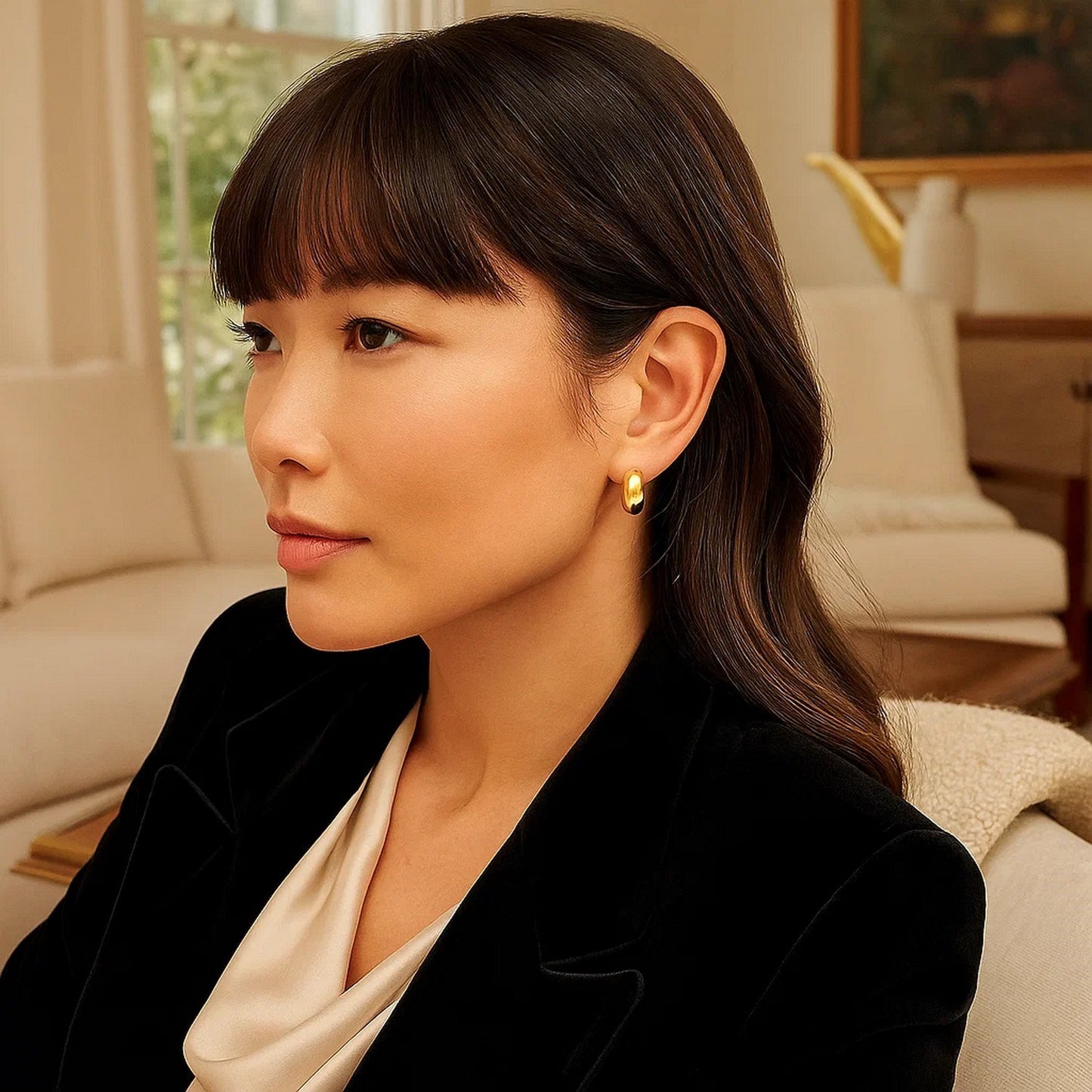 Peelerie jewelry piece in midnight luxury editorial product photo, high-contrast studio lighting