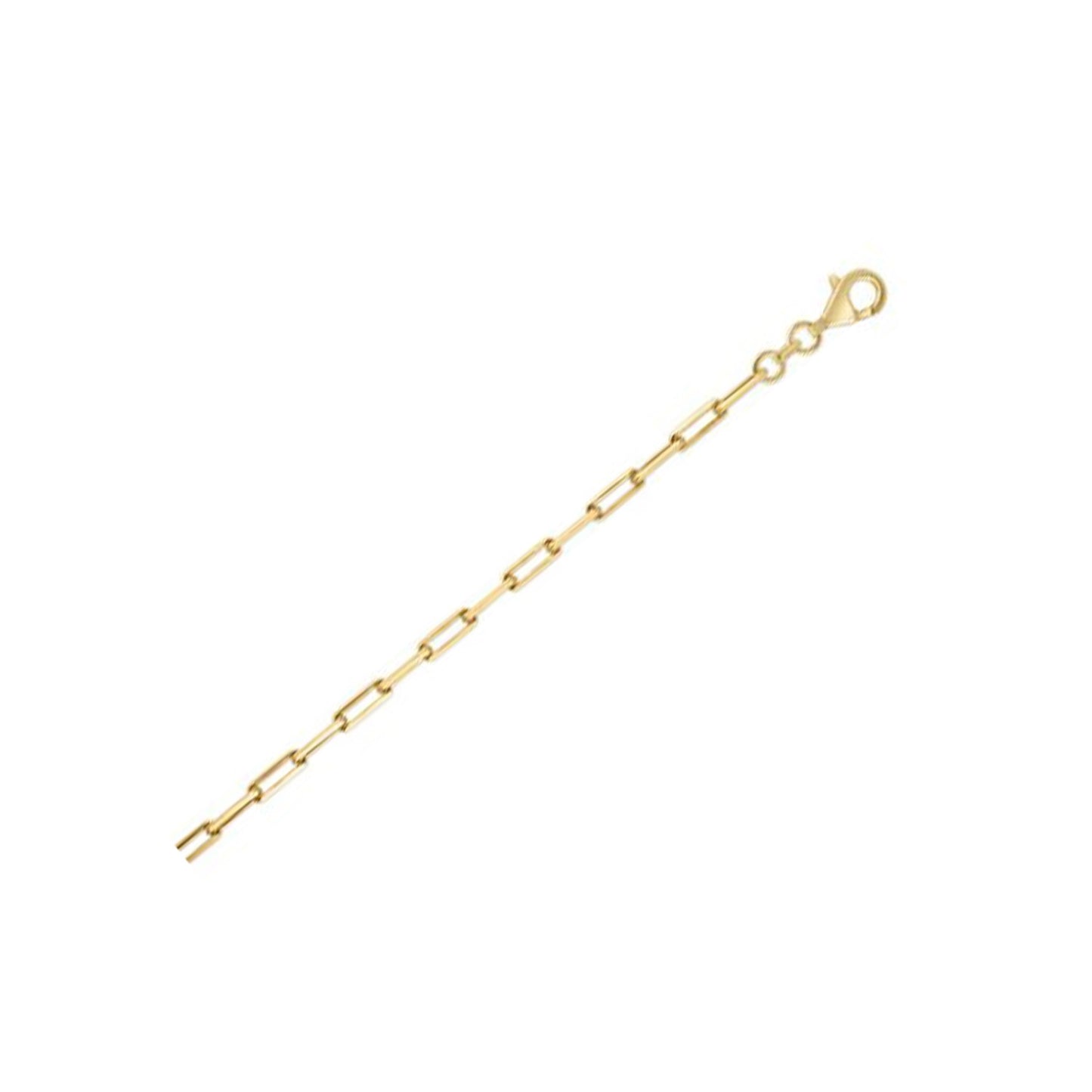 Sterling Silver Gold Plated Paperclip Chain (2.95 mm) in a sleek high-contrast midnight luxury editorial style