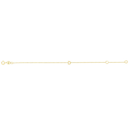 14K Yellow Gold Mini Initial D Bracelet