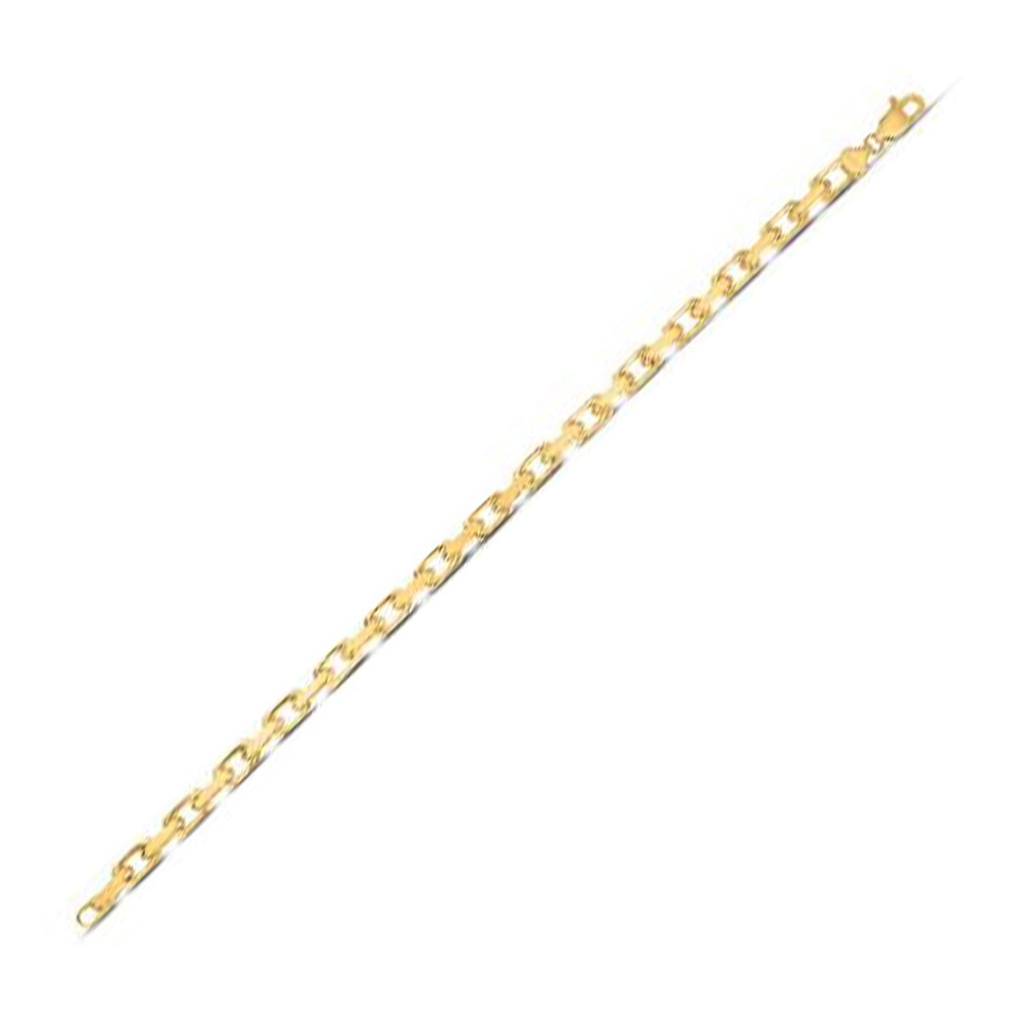 14k Yellow Gold French Cable Chain Bracelet (4.80 mm) in a sleek high-contrast midnight luxury editorial style