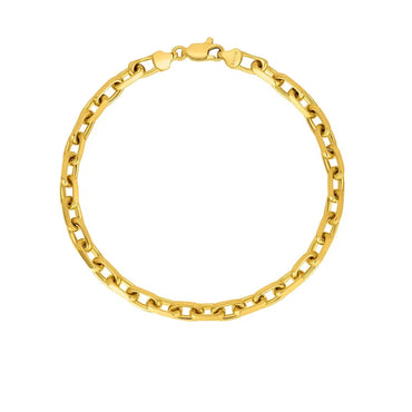 14k Yellow Gold French Cable Chain Bracelet  (4.80 mm)