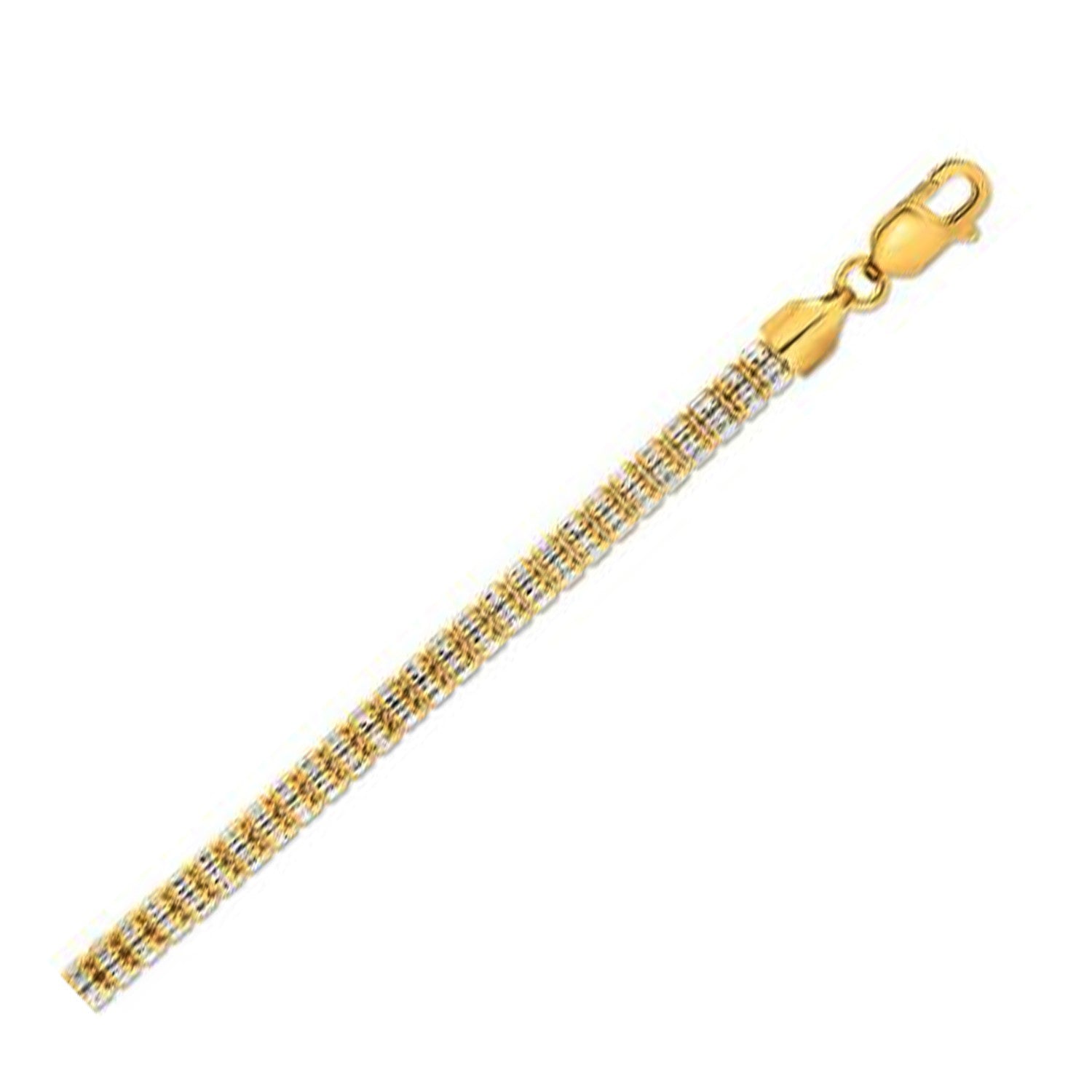 Ice Barrel Chain in 14k Yellow Gold (4.25 mm) in a sleek high-contrast midnight luxury editorial style