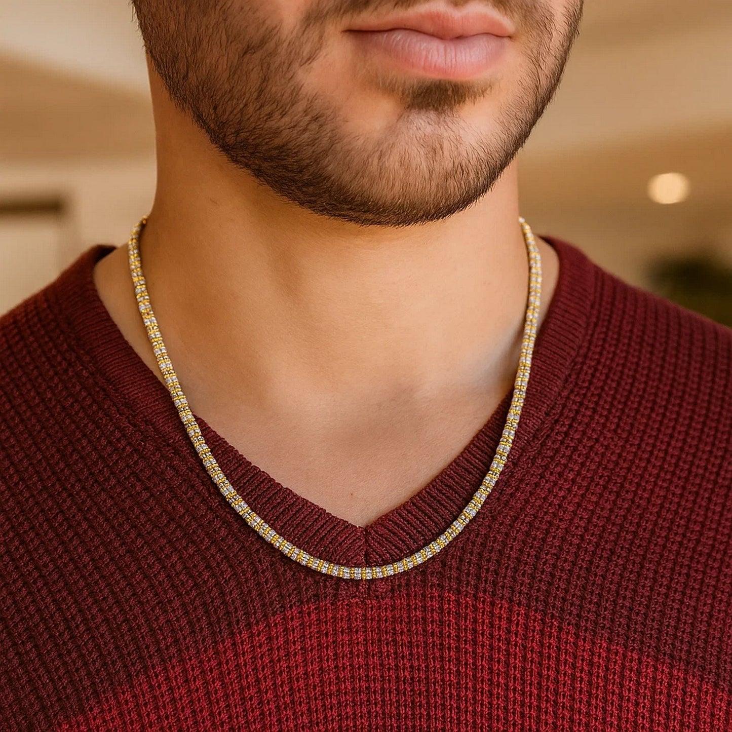 Ice Barrel Chain in 14k Yellow Gold (4.25 mm)