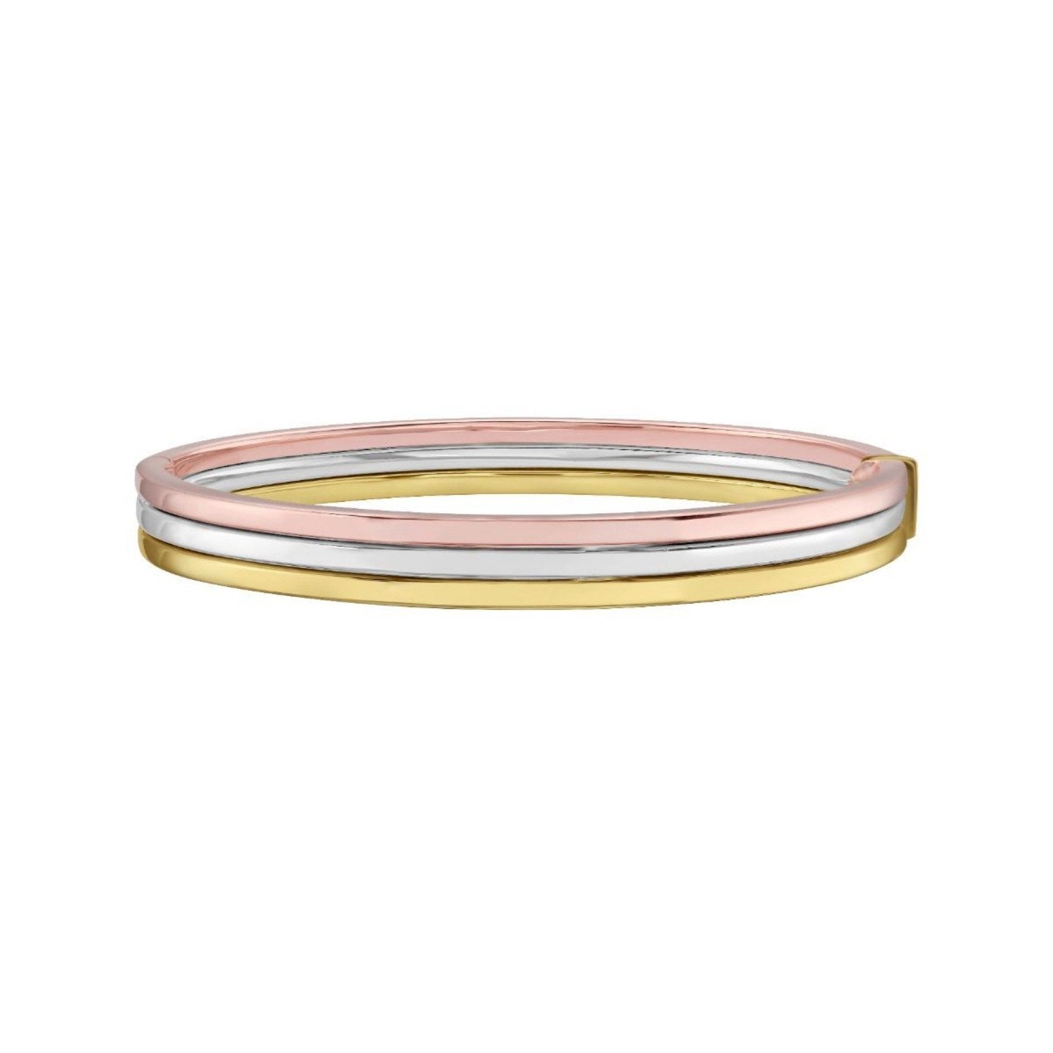 14k tri-colour gold bangle