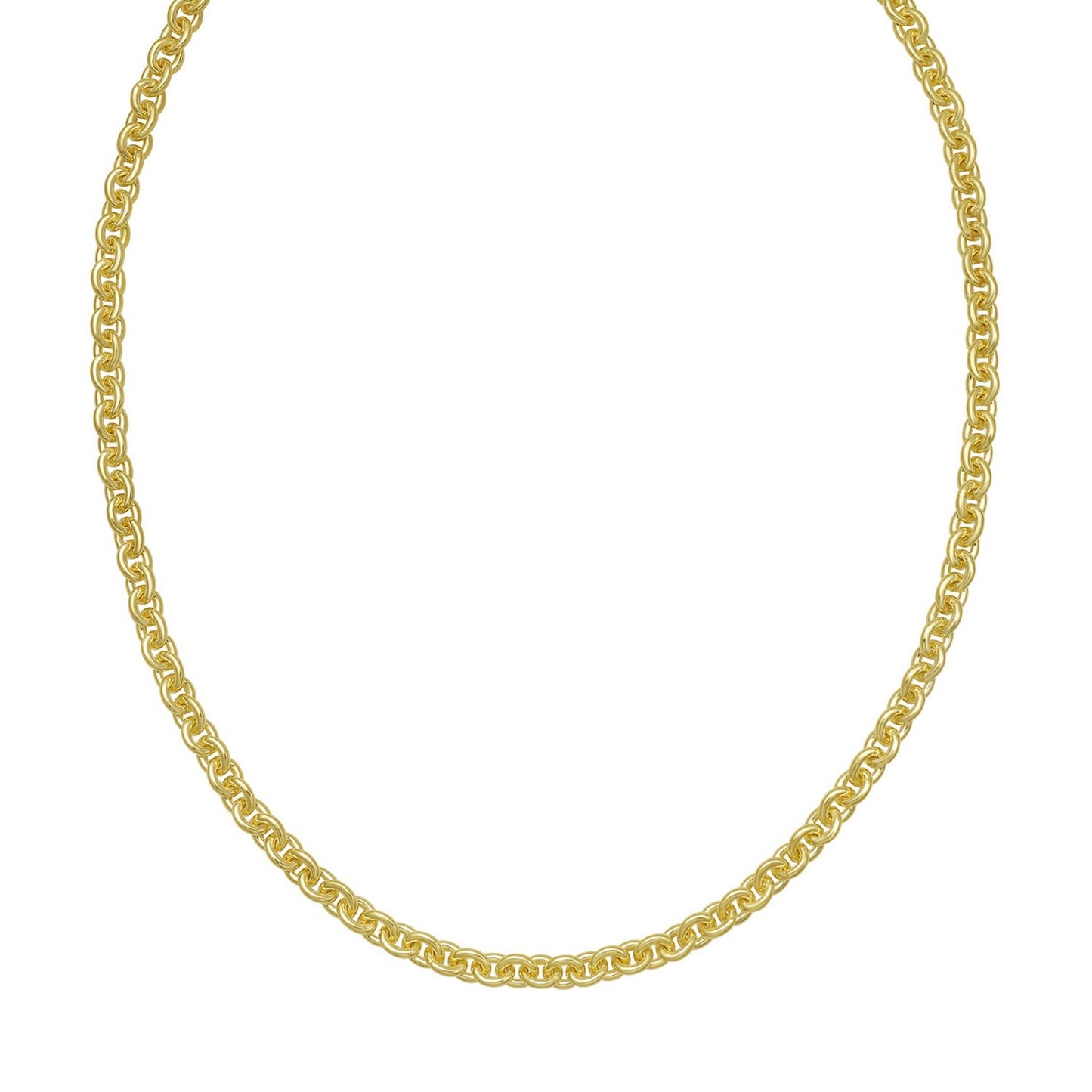 Sterling Silver Gold Plated Rolo Chain (5.70 mm)