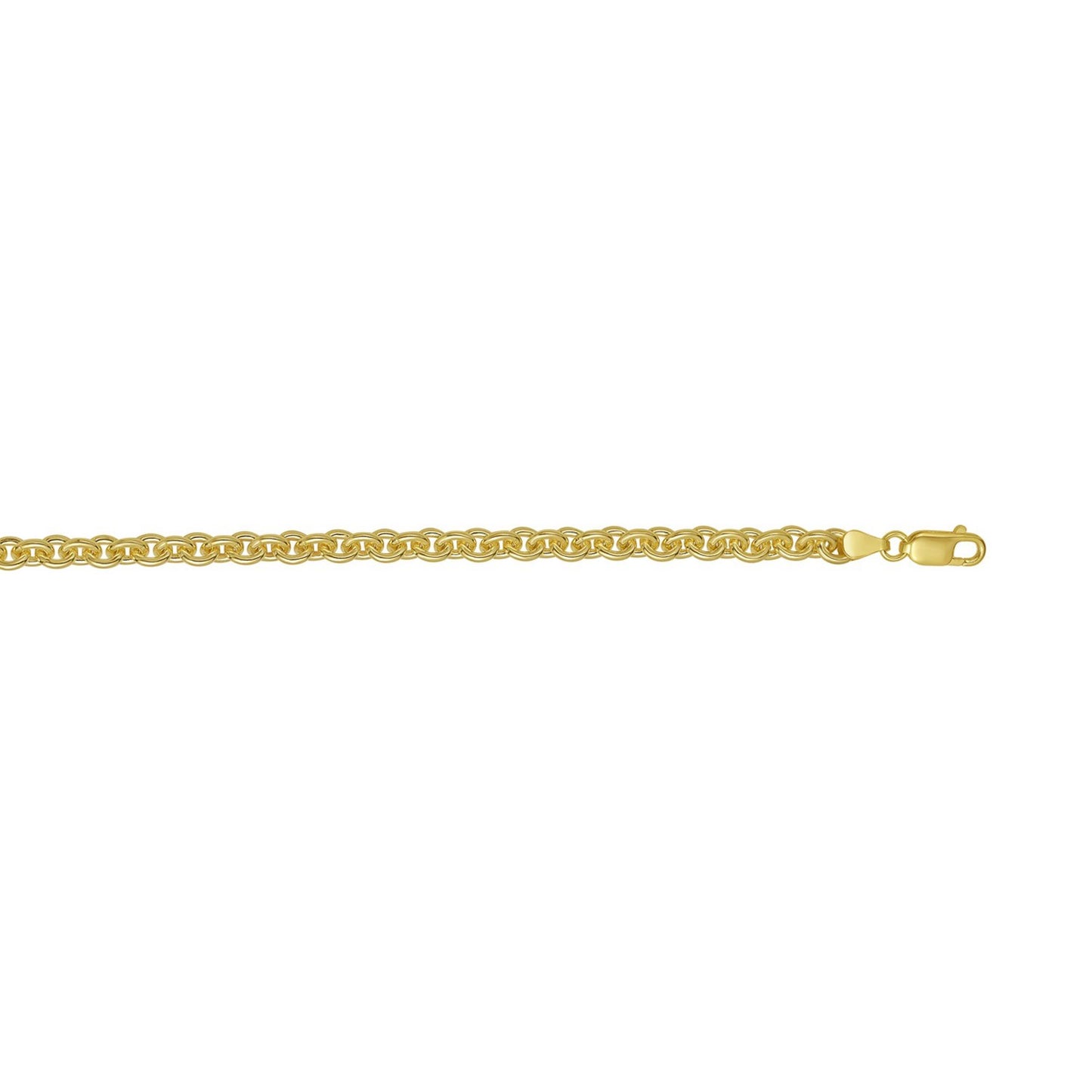 Sterling Silver Gold Plated Rolo Chain (5.70 mm)