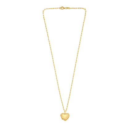 Sterling Silver Gold Plated Heart Locket Necklace