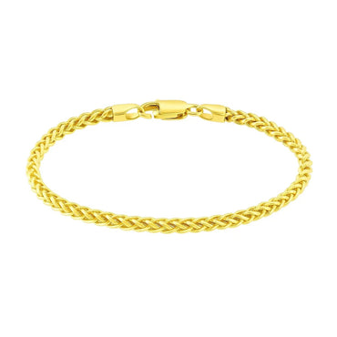 14k Yellow Gold Light Weight Wheat Bracelet  (3.20 mm)