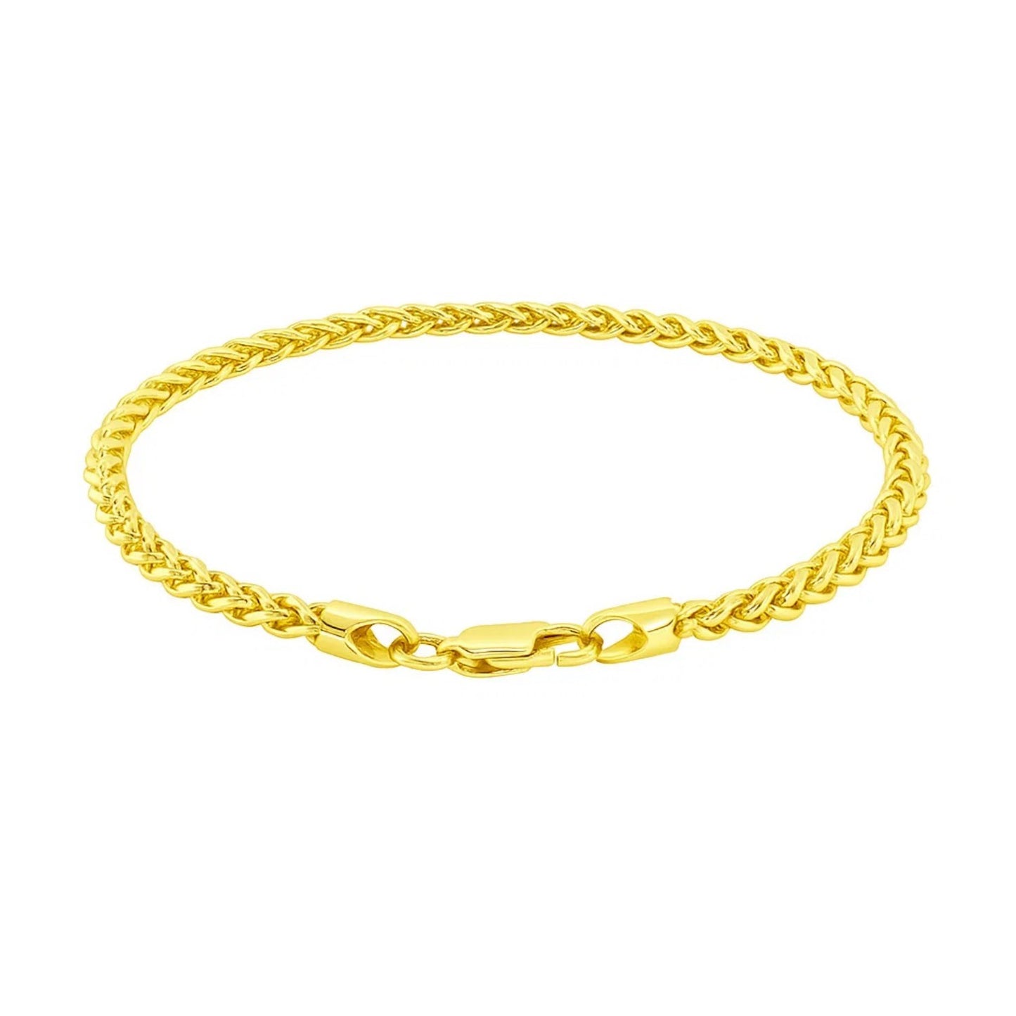 14k Yellow Gold Light Weight Wheat Bracelet  (3.20 mm)