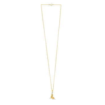 Seal Necklace in 10k Two Tone Gold