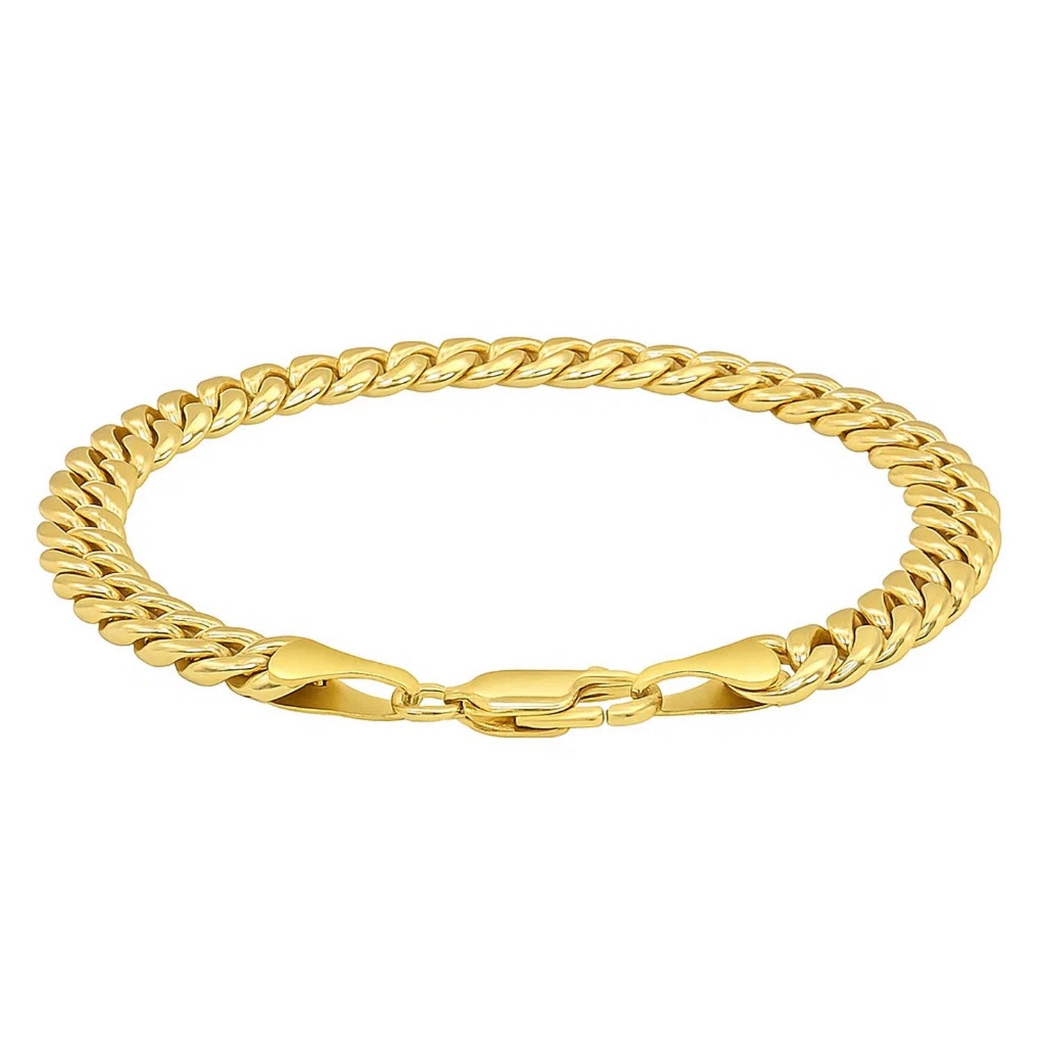 10k Yellow Gold Light Miami Cuban Bracelet (8.00 mm) - Peelerie