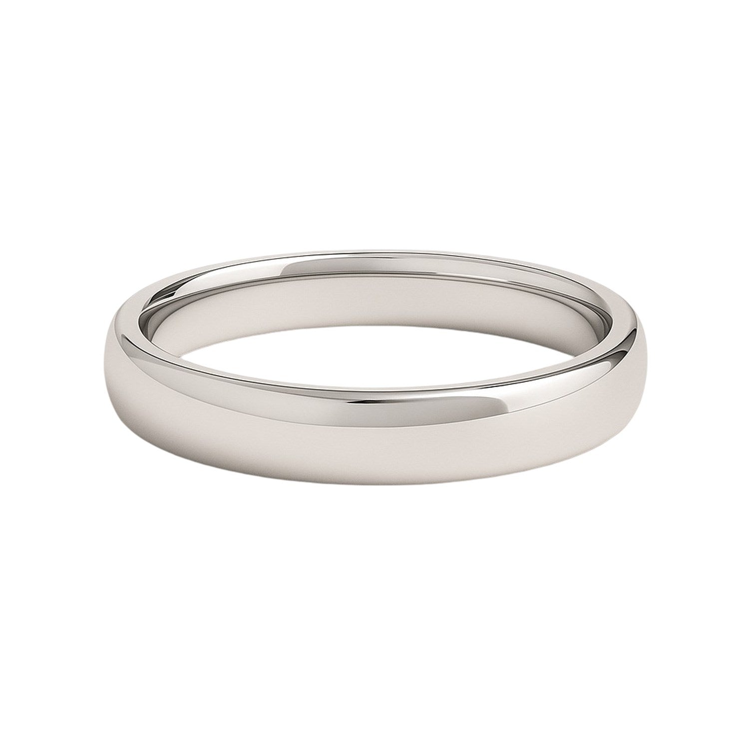14k White Gold Comfort Fit Wedding Band(4.00 mm) - Peelerie