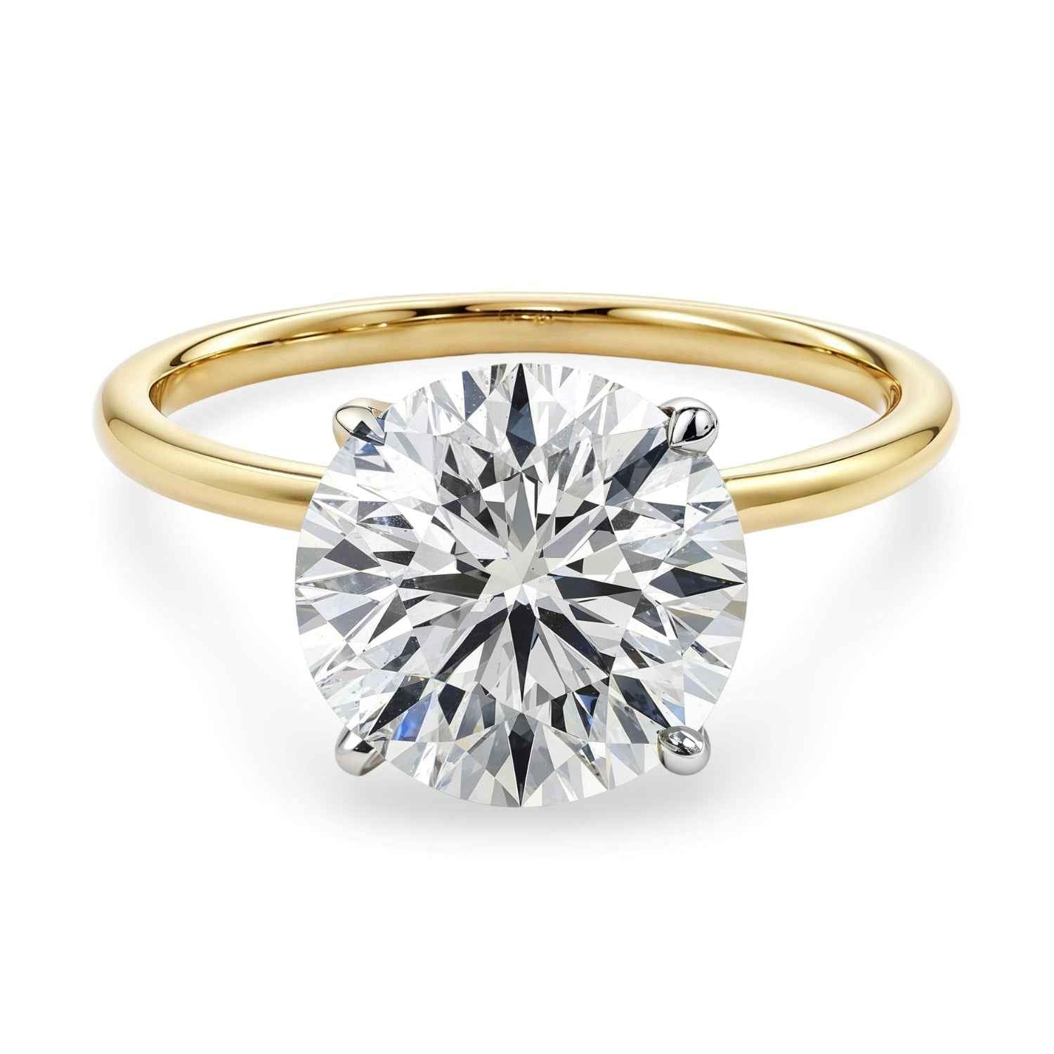 14k yellow gold ring set with lab-grown diamonds