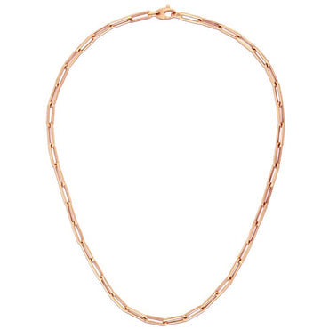 14K Rose Gold Bold Paperclip Chain (4.2 mm) - Peelerie