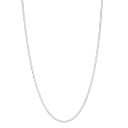 Sterling Silver Rhodium Plated Oval Snake Chain (2.60 mm)