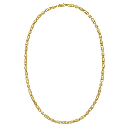 14K Yellow Gold Square Byzantine Chain Necklace (2.00 mm)