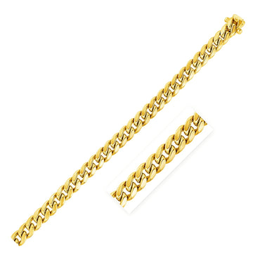 14k Yellow Gold Semi Solid Miami Cuban Chain (5.00 mm) - Peelerie