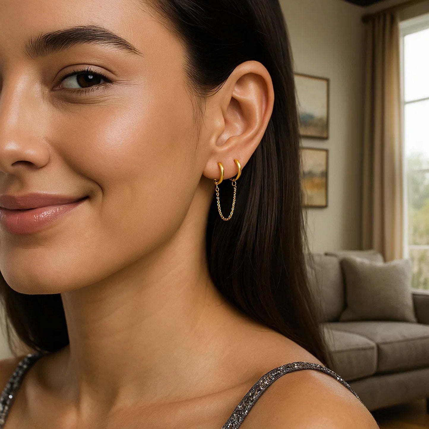 Peelerie jewelry piece in midnight luxury editorial product photo, high-contrast studio lighting