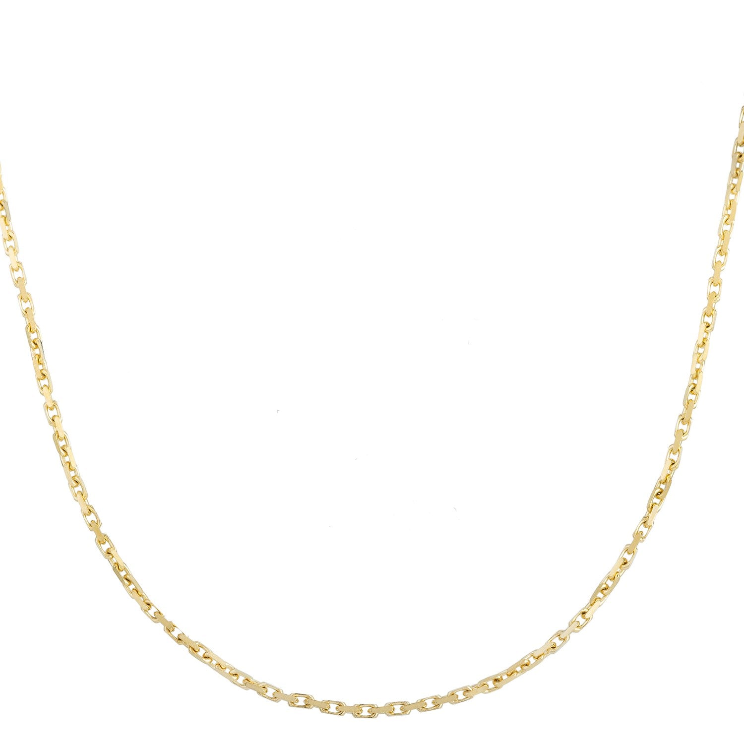 14k Yellow Gold French Cable Chain (1.90 mm) in a sleek high-contrast midnight luxury editorial style