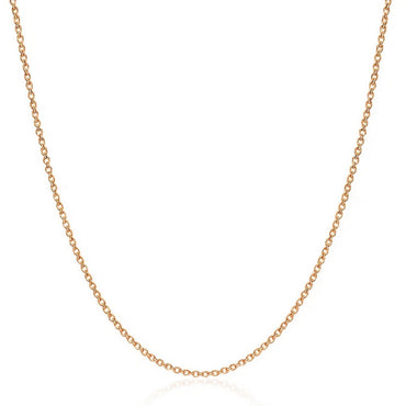 14k Rose Gold Diamond Cut Cable Link Chain (1.30 mm)