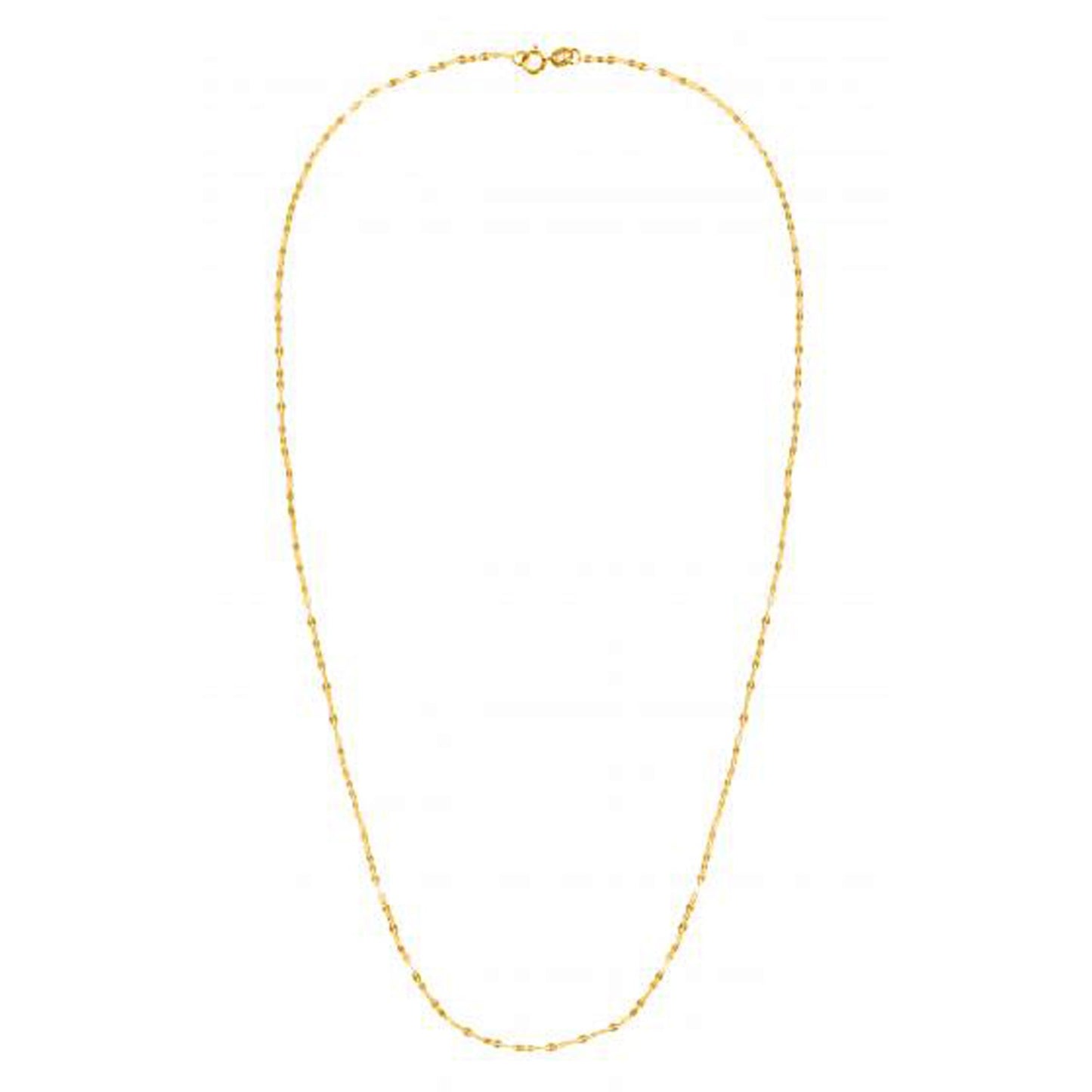 14k Yellow Gold Alternate Valentino Chain (1.40 mm) in a sleek high-contrast midnight luxury editorial style