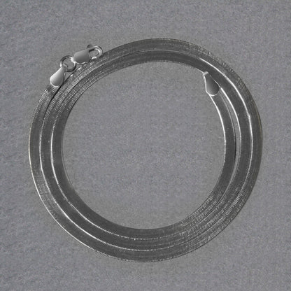 Sterling Silver Rhodium Plated Herringbone Chain (3.30 mm)