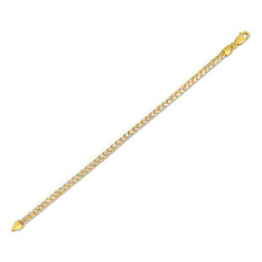 14k Yellow Gold Round Pave Franco Chain (4.00 mm) - Peelerie