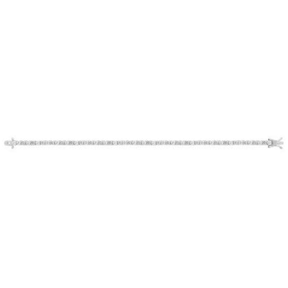 Sterling Silver Rhodium Plated CZ Tennis Necklace