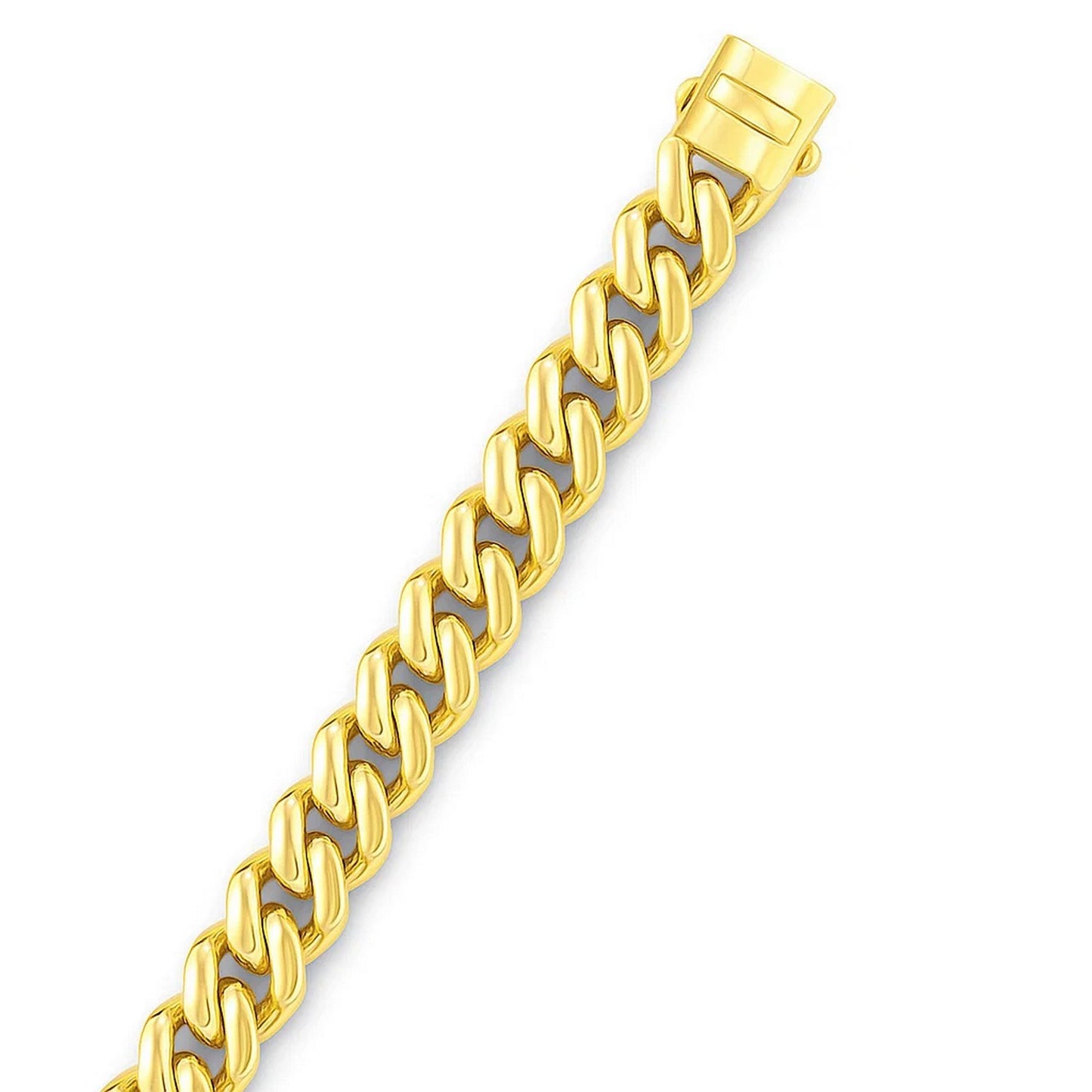 14k Yellow Gold Polished Curb Chain Bracelet (11.50 mm)