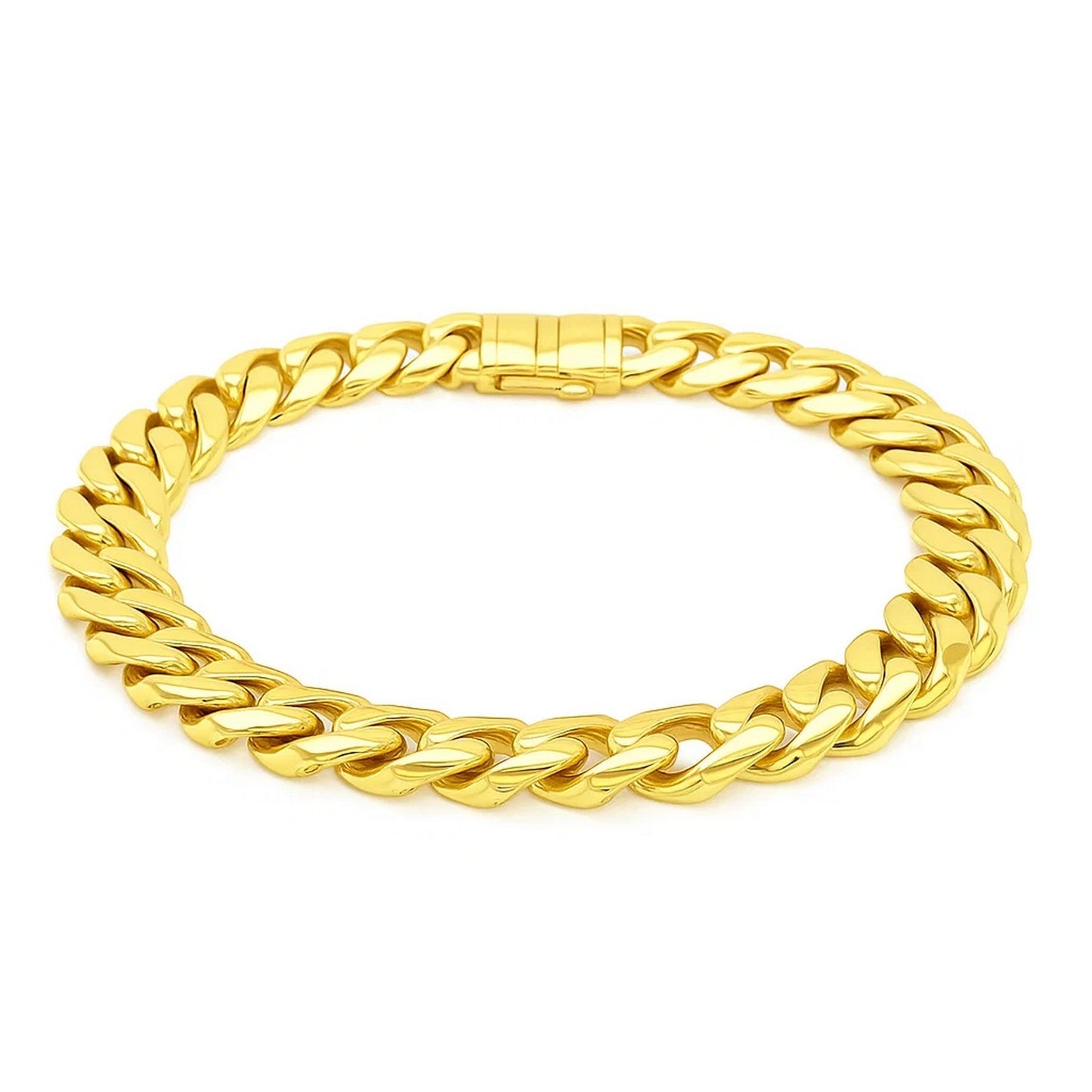 14k Yellow Gold Polished Curb Chain Bracelet (11.50 mm)