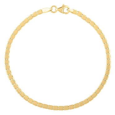 Mini Cube Bracelet in 14K Yellow Gold (2.60 mm)