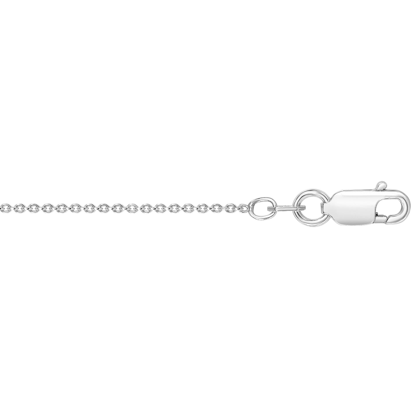 Sterling Silver Rhodium Plated Round Cable Chain (1.50 mm)
