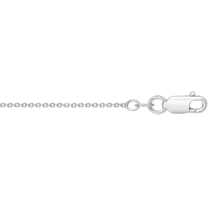 Sterling Silver Rhodium Plated Round Cable Chain (1.50 mm)