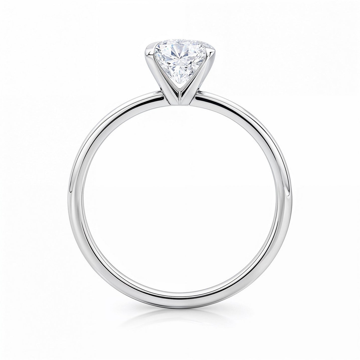 2 Carat Radiant Lab Grown IGI G/VS1 Diamond Solitaire Ring in 10K White Gold